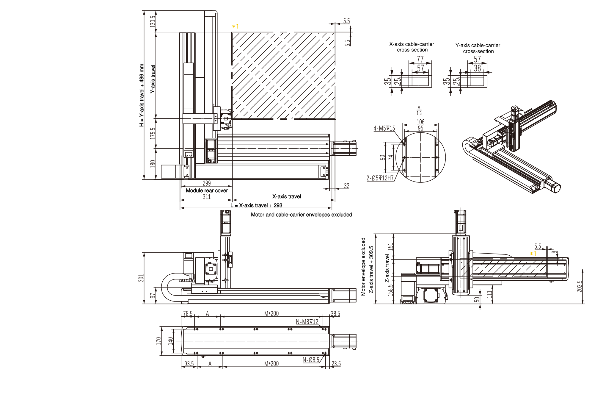 MX-CT3-BS-01 O4 rysunek wymiarowy techniczny